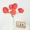 Pegamento de palma roja de simulación individual de alta gama, sensación de impresión 3D, escamas de palma, accesorios para fotos de palma, materiales para arreglos florales, planta verde al por mayor