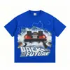 Camiseta de verano americana retro de cuello redondo y manga corta Stewell Regreso al Futuro transfronteriza
