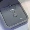 Concha de prata 925 prata floco de neve da sorte diamante mossang colar feminino luxo leve requintado alta qualidade corrente da clavícula joias de prata esterlina