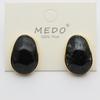 Pendientes de Resina Graduada Vintage Aguja Plateada Otoño e Invierno Pendientes de Lujo Ligero de Alta Gama para Mujer Tachuelas Melard Conservación del Color Dorado Real
