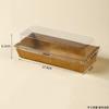 Caja Rectangular para Empaque de Sándwich Caja de Papel Plástico Caja de Papel Kraft Caja para Pastel para Hornear West Point Desechable