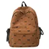 Mochila Escolar Fofa Transfronteiriça para Meninas do Ensino Fundamental, Mochila Fashion com Laço, Bolsa Versátil de Viagem para Laptop Estilo Japonês para Alunos do Ensino Fundamental