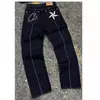 Pantalones de Pierna Ancha Hip Hop Callejero Transfronterizo Corteiz Alcatraz Bordados de Estrella Retro Pantalones Casuales Sueltos