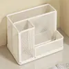 Porta lápices de metal retro y fresco para almacenamiento de papelería en el escritorio del hogar, regalo para estudiante, simple soporte para bolígrafos de oficina