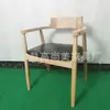 Silla de Comedor Minimalista Nórdica de Madera Maciza, Silla Suave de Café con Cojín, Sillón, Silla de Barra de Madera de Caucho, Especial para Cafeterías