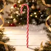 Las nuevas decoraciones de bastón de caramelo de plástico rojo y blanco son adecuadas para fiestas navideñas, el hogar y decoraciones de centros comerciales.
