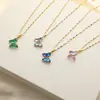 Colgante de mariposa de cristal de alta calidad cadena de acero inoxidable joyería de temperamento para chicas amigas amistad al por mayor