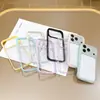 Funda de Teléfono Acrílica Transparente de Dos en Uno Color Caramelo para iPhone 16, Adecuada para iPhone 17 Pro Dopamina