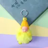 Nuevo llavero de peluche con colgante de muñeco de peluche de conejo perezoso de imitación, joyería bonita hecha a mano en stock, cabello rápido