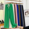 Pantalones de pierna ancha con estampado de hueso de serpiente para mujer, primavera y verano 2025, superventas, cintura alta, estilo falda drapeada, envío gratis, dropshipping