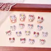 Estampado de Leopardo Transparente Accesorios de Arte para Uñas Estilo Cartoon Japonés Piezas Pequeñas de Resina Decoración de Uñas Clips para Pendientes DIY
