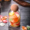 Frasco Sellado de Vidrio de Borosilicato Alto, Frasco Transparente para Granos de Café, Frasco Esférico de Corcho para Té, Frasco de Almacenamiento de Granos para Cocina