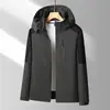 Chaquetas de Exterior para Hombre y Mujer, Ropa Exterior Holgada para Primavera y Otoño, Cortavientos, Impermeable, a Prueba de Lluvia, Resistente al Desgaste, Cálida, con Capucha, Desmontable