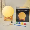 Lámpara de Luna de Vinilo para el Festival de Mediados de Otoño, Lámpara de Planeta, Lámpara de Atmósfera para Mesita de Noche, Lámpara de Luna Decorativa, Luz Nocturna Táctil, Directo de Fábrica