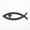Adesivo de Metal Cruz Tridimensional Peixe-Shaped em Branco Adesivo para Carroceria de Carro Peixe-Shaped Adesivo Personalizado para Carroceria de Carro Peixe de Jesus Shaped J14
