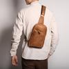 Luojia Transfronteriza Nueva Auténtica Piel Hombre Retro Bolso de Pecho Mujer Piel Crazy Horse Casual Bolso Cruzado Gran Capacidad Bolso de Hombro
