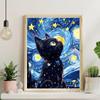 Pintura de Diamantes 5D Transfronteriza Paisaje de Cielo Estrellado Colorido Punto de Cruz DIY Pintura Decorativa para Sala de Estar