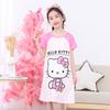 Pijama Feminino Verão 2024 Nova Roupa Infantil Vestido Camisola Infantil de Manga Curta para Crianças Grandes e Meninas Pequenas