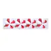 Nuevas decoraciones navideñas 2025 con forma de bola colgante pequeña de plástico chapado pintado bastón de caramelo rojo estrella hexagonal