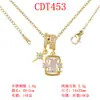 Colar Pingente Coração com Diamantes, Girassol, Mão do Diabo, Preservação de Cor Cobre Puro, Criativo e Fashion para Mulheres, Corrente de Clavícula Elegante