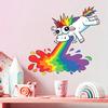 2025 Pegatina de Pared Divertida de Unicornio Arcoíris Escupiendo de Amazon Admite Listado en Plataforma Transfronteriza, Etiquetado y Dropshipping