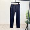 ¡Lana de oveja! ¡Amigable con la piel! Pantalones Casuales de Negocios Rectos Pequeños de Color Sólido Básicos Sueltos para Hombre de Otoño e Invierno, Combinan con Todo
