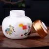 Frasco Redondo Sellado de Cerámica Botella de Miel Tapa de Silicona Antifugas Frasco Zui para Cremas Antihumedad Frasco para Té Botella de Celadón Tapa de Rosca Botella de Empaque
