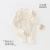 Jq Jingqi Mono de Bebé Otoño e Invierno Algodón Puro Recién Nacido con Botones Laterales Ropa Protectora para la Barriga Pelele de Bebé Traje de Mariposa