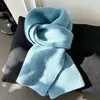 Bufanda Casual Retro Suave y de Alta Calidad 100% Lana Pura para Mujer Otoño e Invierno Bufanda de Cuello para Pareja Cálida y Engrosada Color Sólido