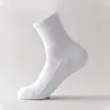 Calcetines Blancos para Hombre, Calcetines de Algodón Puro con Suela de Toalla, de Media Pantorrilla, Espesos Antideslizantes para Deporte Otoño e Invierno, Calcetines Largos para Baloncesto al por Mayor