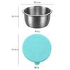 Recipiente para salsa de tomate de acero inoxidable 304 de Amazon con tapa de silicona a prueba de fugas, recipiente para condimentos y conservantes.