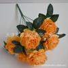 Nuevo ramo de 7 peonías extranjeras con flores artificiales para bodas, flores de seda para bodas, arreglos florales para hoteles, arreglos florales suaves, flores falsas.