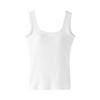Camisola de Punto Blanca con Cuello en V y Diseño Único, Ropa Exterior de Nicho para Mujer, Estilo Corto con Espalda Descubierta