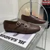 Mocassins Brogue Planos Confortáveis para Mulheres 2025 Outono Novo Bico Quadrado Estilo Britânico Sapatos de Encaixe Confortáveis para Mulheres