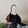 Bolso Cubo de Hombro y de Mano para Mujer de Nuevo Otoño e Invierno Transfronterizo Versátil Moda Gamuza Cruzado Bolso de Axila de Gama Alta