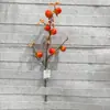 Decorações de Corredor de Casamento com Tema de Frutas Vermelhas, Decoração de Casa, Enxoval Macio, Flores Decorativas, Enfeites de Caqui, Flores Artificiais, Imitação de Alta Qualidade, Puramente Feito à Mão