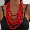 Collar Retro Exagerado Europeo y Americano para Mujer Estilo Bohemio Hecho a Mano con Cuentas Joyería de Cuentas Nueva Venta al por Mayor Transfronteriza
