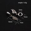 Venta directa transfronteriza, colgante de cola de ballena en forma de corazón hecho a mano, accesorios de plata antigua galvanizada, joyería, venta directa de fábrica.