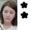 3346 Pendientes de Botón Estilo Japonés Coreano Sencillos Elegantes Flor Mori Gota de Resina Fresca Estrella de Cinco Puntas Joyería de Oreja Distintiva para Mujer