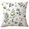 Funda de cojín con estampado de planta y flor verde primavera de Amazon para sala de estar, sofá, cojín