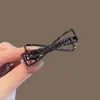 Grampo de Cabelo para Mulheres, Novo Estilo Nicho com Laço Lateral, Elegante e Simples Presilha de Cabelo para Franja, Presilha Bico de Pato