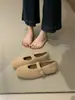 Sapatos Mary Jane Retrô Planos Confortáveis Versáteis para Mulheres 2026 Outono/Inverno Nova Chegada Forrados com Pelúcia Quentes Corte Baixo Tira Única Sapatilhas de Algodão