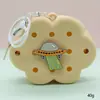 Bolsa de Silicone com Furo Estilo Desenho Animado Mini Carteira de Moedas Bolsa de Cosméticos DIY Bolsa para Fones de Ouvido Pingente de Chaveiro Presente