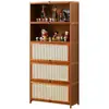 Gabinete de Almacenamiento Multicapa Hogareño Gabinete de Almacenamiento a Prueba de Polvo Estante de Almacenamiento para Snacks de Pie de Escritorio Montado en la Pared Gabinete de Almacenamiento Multifuncional