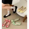 Zapatos Mary Jane Planos Bajos Estilo Ballet Francés Negros para Mujer, Nuevo Modelo Verano 2026, Versátiles con Faldas, Punta Redonda