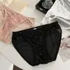 Rosa Fanghua~Nova calcinha de renda estilo francês para mulheres, cintura baixa sexy, design vazado de puro desejo, calcinha feminina com forro de algodão puro