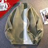 Otoño e Invierno Nuevo Cárdigan Tejido para Hombre Chaqueta Rayada Chaqueta Cálida Británica Negocios Comercio Exterior Transfronterizo Venta al por Mayor