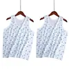 Fonte direta de regatas de algodão puro para mulheres de meia-idade e idosas, regatas folgadas plus size para mães e idosos, regatas finas de verão, disponíveis para dropshipping