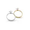 Anillo Decorativo Versátil Simple de Zircón Único de Nuevo Estilo Primavera y Verano para el Dedo Índice de Mujer Anillo Redondo de Zircón de Acero Inoxidable con Cuatro Garras