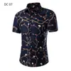Comercio exterior talla grande verano hombre nueva camisa de manga corta para hombre camisa estampada hombre verano nueva camisa DC06